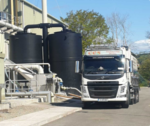 Vacuum Truck being loaded with waste for Haulage