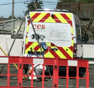 CES Repairs Engineers carrying out Manhole relining