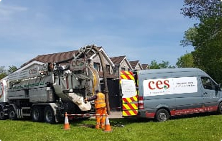 drain CCTV Survey taking place in Housing Estate