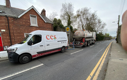 Drain CCTV survey being carried out on Main Road