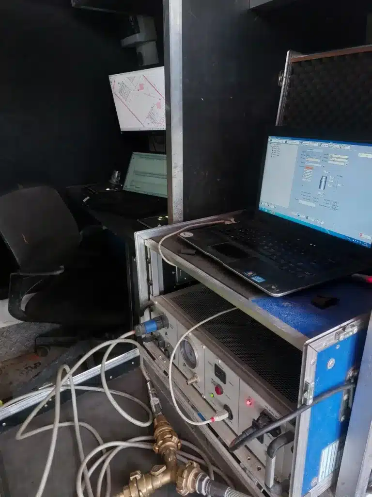 hydrostatic testing - pressure testing van setup
