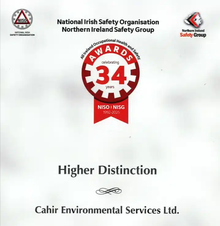 National Irish Safety Awards -Higher Distinction