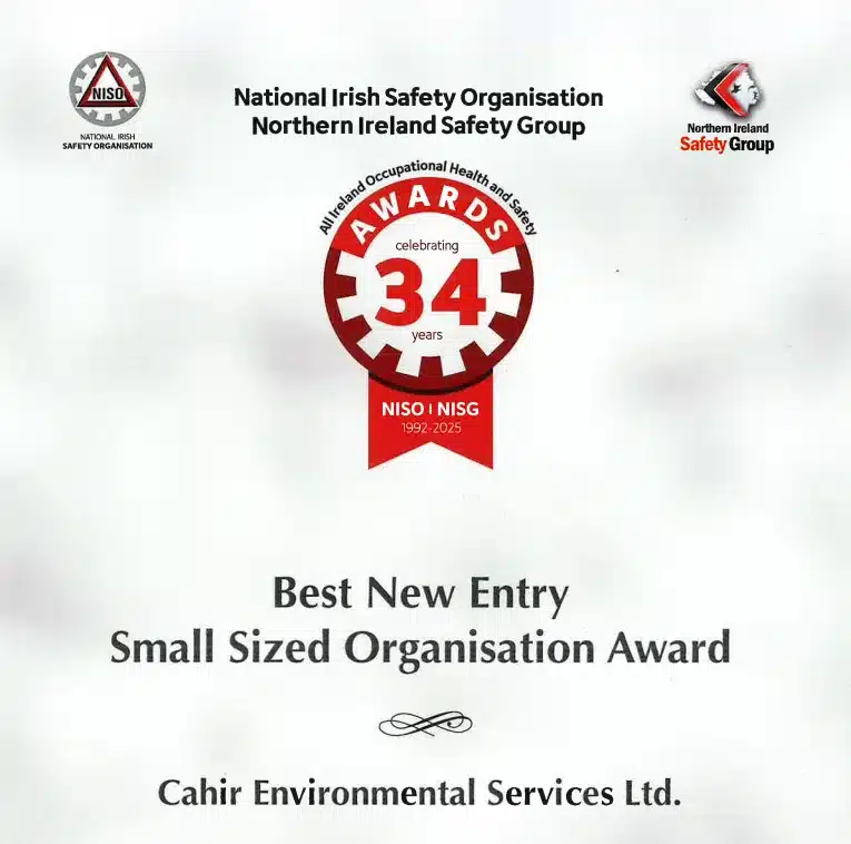 Best New Entry Small Sized Organisation Award - National Irish Safety Awards