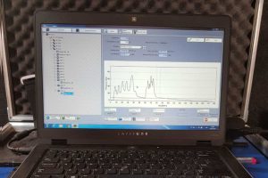Screen showing air pressure during Air Pressure test